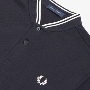 Bomber Collar Polo Shirt Navy