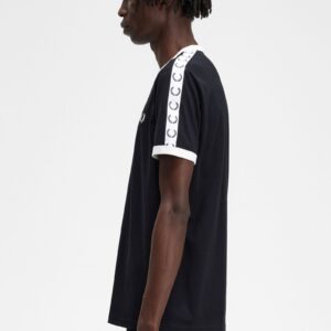 Taped Ringer T-Shirt Black