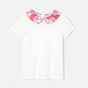 Girl T-shirt with Liberty fabric collar