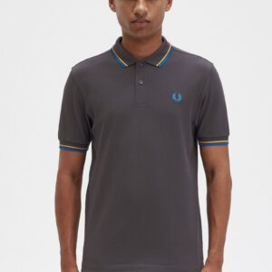 The Fred Perry ShirtM3600 Gunmetal / Golden Hour / Kingfisher