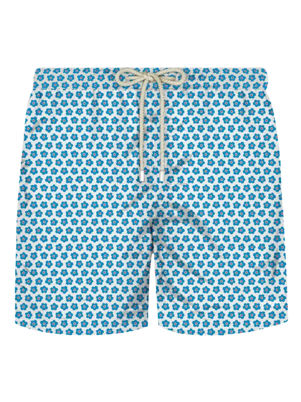 Comfort Light stretch swim shorts with tie print