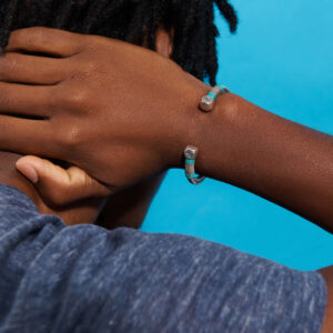 Men silvered Jonc Bracelet - Vilebrequin x Gas Bijoux