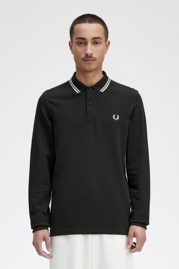 The Fred Perry ShirtM3636 Night Green / Snow White / Snow White