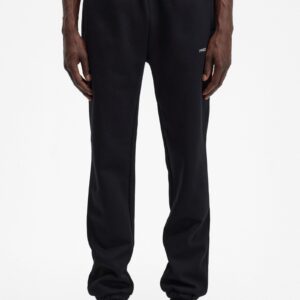 Embroidered Sweat Pants Black