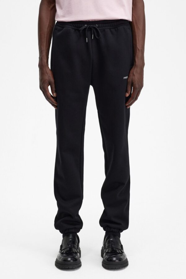 Embroidered Sweat Pants Black