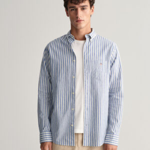 Regular Fit Striped Cotton Linen Shirt