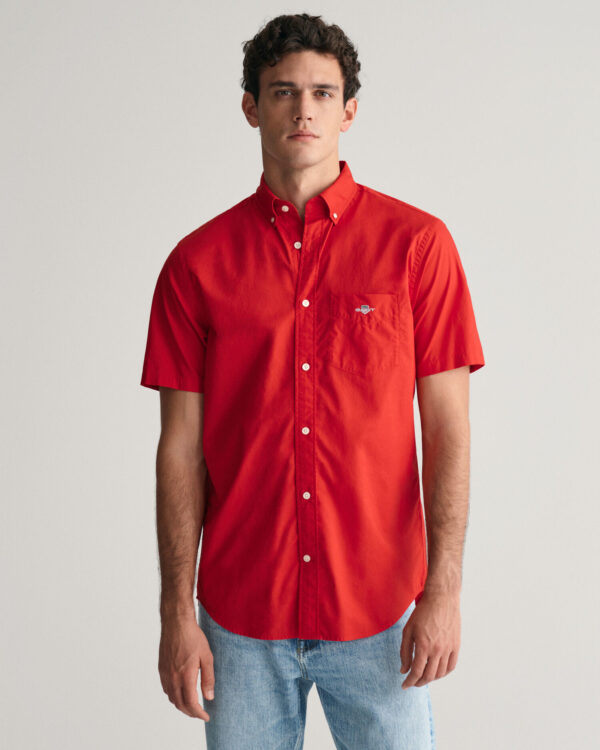 Regular Fit Poplin Short Sleeve Shirt