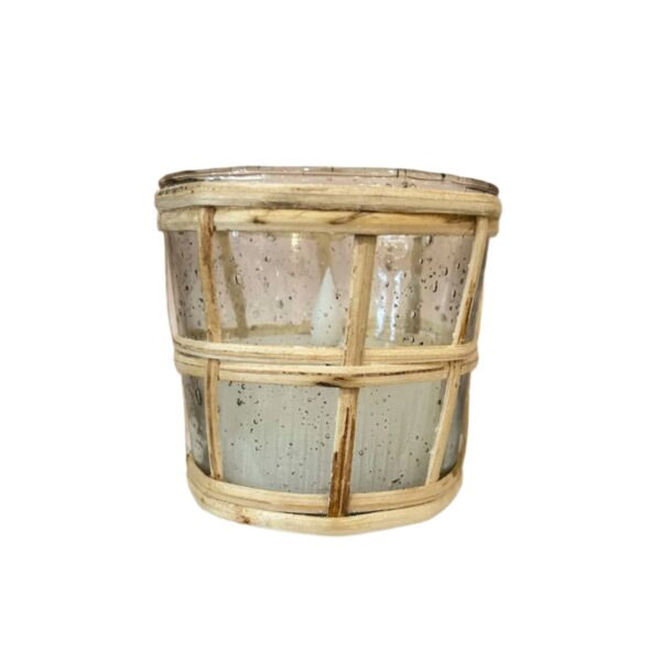 glass woven vase
