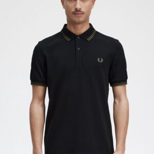 The Fred Perry ShirtM3600 Black / Field Green / Field Green