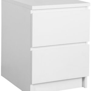 Bedside table LIMFJORDEN 2 drawers white