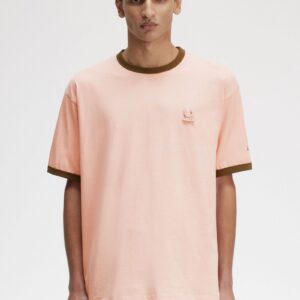 Raf SimonsContrast Trim Relaxed T-Shirt Light Misty Rose