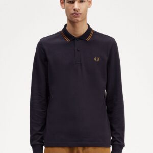 The Fred Perry ShirtM3636 Navy / Dark Caramel / Dark Caramel