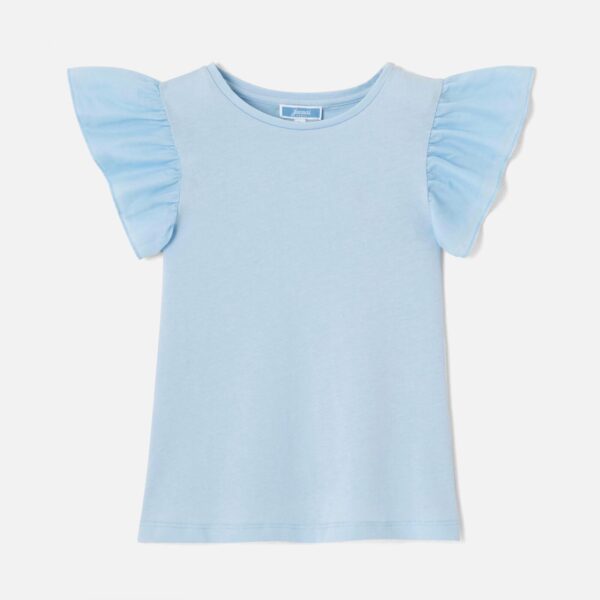 Girl T-shirt with ruffled sleeves
