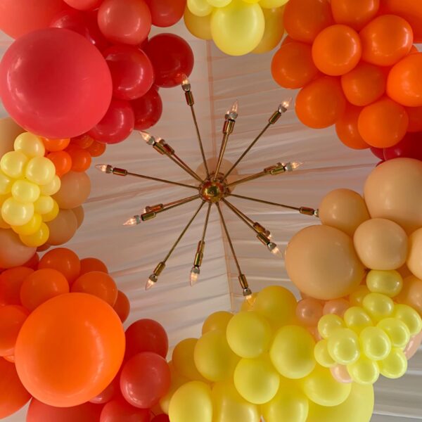 Boho Yellow and Orange Balloons 140 Pcs - Image 2