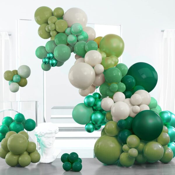 retro pastel balloon garland 100 pcs multi-shade balloons various sizes pack of 18 inch 12 inch 10 inch 5 inch balloons for garland decoration - Image 3