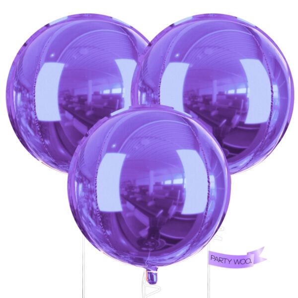 Giant Purple Foil Balloons Set - Image 3