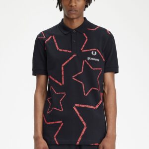 PleasuresStar Fred Perry Shirt Black