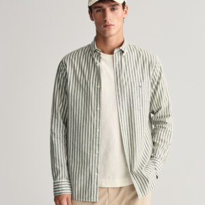 Regular Fit Striped Cotton Linen Shirt