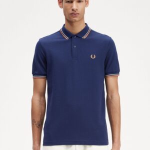 The Fred Perry ShirtM3600 French Navy / Seagrass / Light Rust