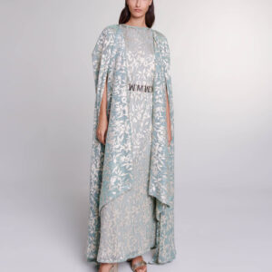 Maxi dress with cape