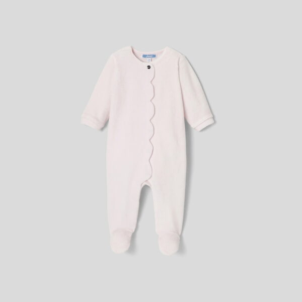 Baby girl pyjamas in velvet bouclette