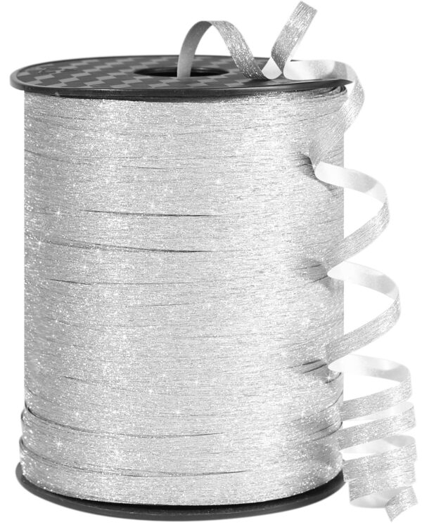 Silver Glitter Curling Ribbon for Decorations - Image 4