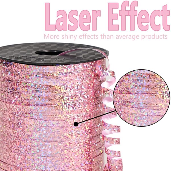 Iridescent Pink Curling Ribbon - Image 2