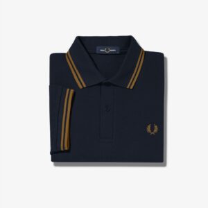 The Fred Perry ShirtM3600 Navy / Dark Caramel / Dark Caramel