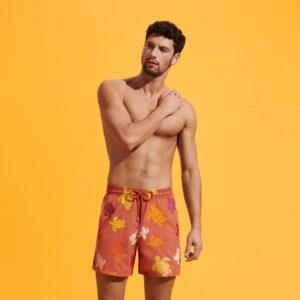 Men Swim Trunks Embroidered Ronde Tortues Multicolores - Limited Edition