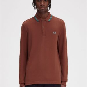 The Fred Perry ShirtM3636 Whisky Brown / Deep Mint / Deep Mint