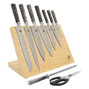 MIYABI Black 5000MCD67 10-pc, Knife block set, brown