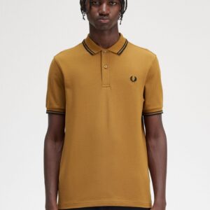 The Fred Perry ShirtM3600 Dark Caramel / Black / Black