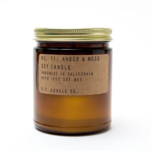 Amber and Moss Scented Candle