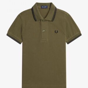 The Fred Perry ShirtKids Twin Tipped Fred Perry Shirt Uniform Green / Black