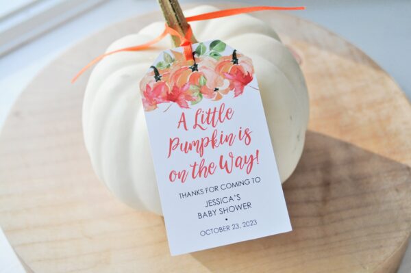 Baby Shower Favor Tags Set of 12 - Image 2