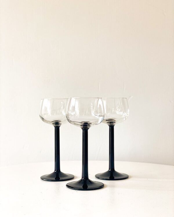 Black Stem Aperitif Glasses (10 available) - Image 2