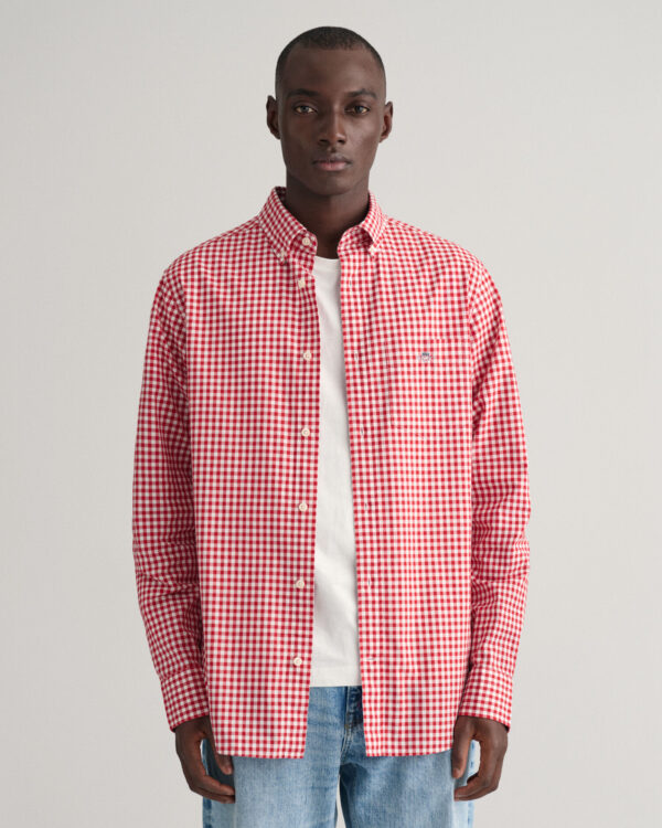 Regular Fit Gingham Poplin Shirt