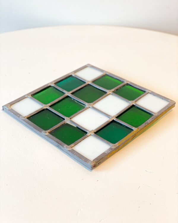 Checkerboard Colored Glass Art - Image 2
