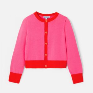 Girl colour block cardigan