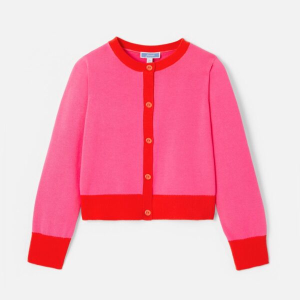 Girl colour block cardigan