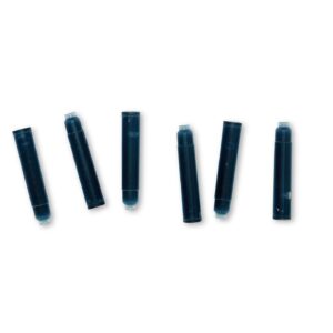 Set of 6 Black Fountain Pen Ink Cartridges