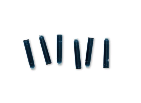 Set of 6 Black Fountain Pen Ink Cartridges