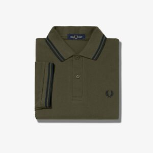 The Fred Perry ShirtM3600 Uniform Green / Black / Black