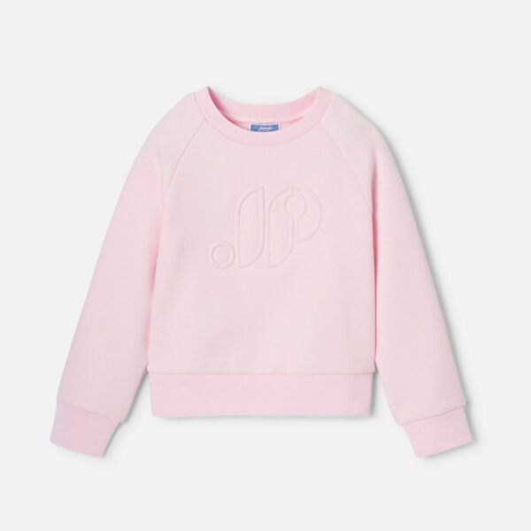Girl cotton piqué sweatshirt
