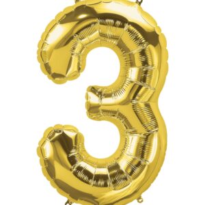 Large Gold Number Balloon