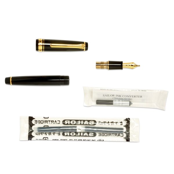slim fountain pen with gold accents - Image 2