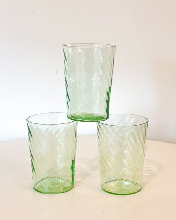 Set of 3 Clear Ripple Glasses - Image 2