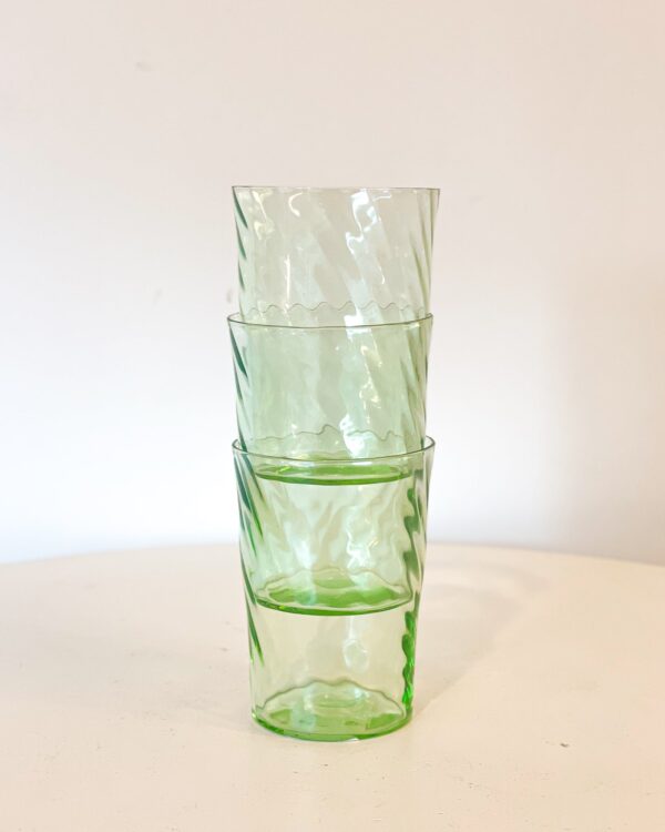 Set of 3 Clear Ripple Glasses - Image 3
