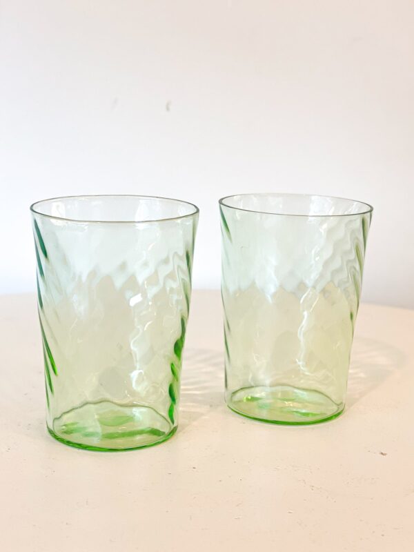 Set of 3 Clear Ripple Glasses
