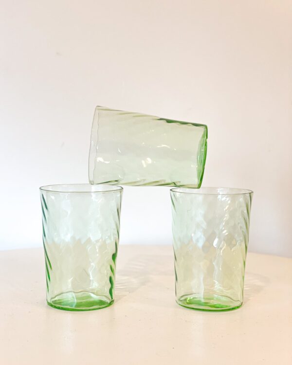 Set of 3 Clear Ripple Glasses - Image 4